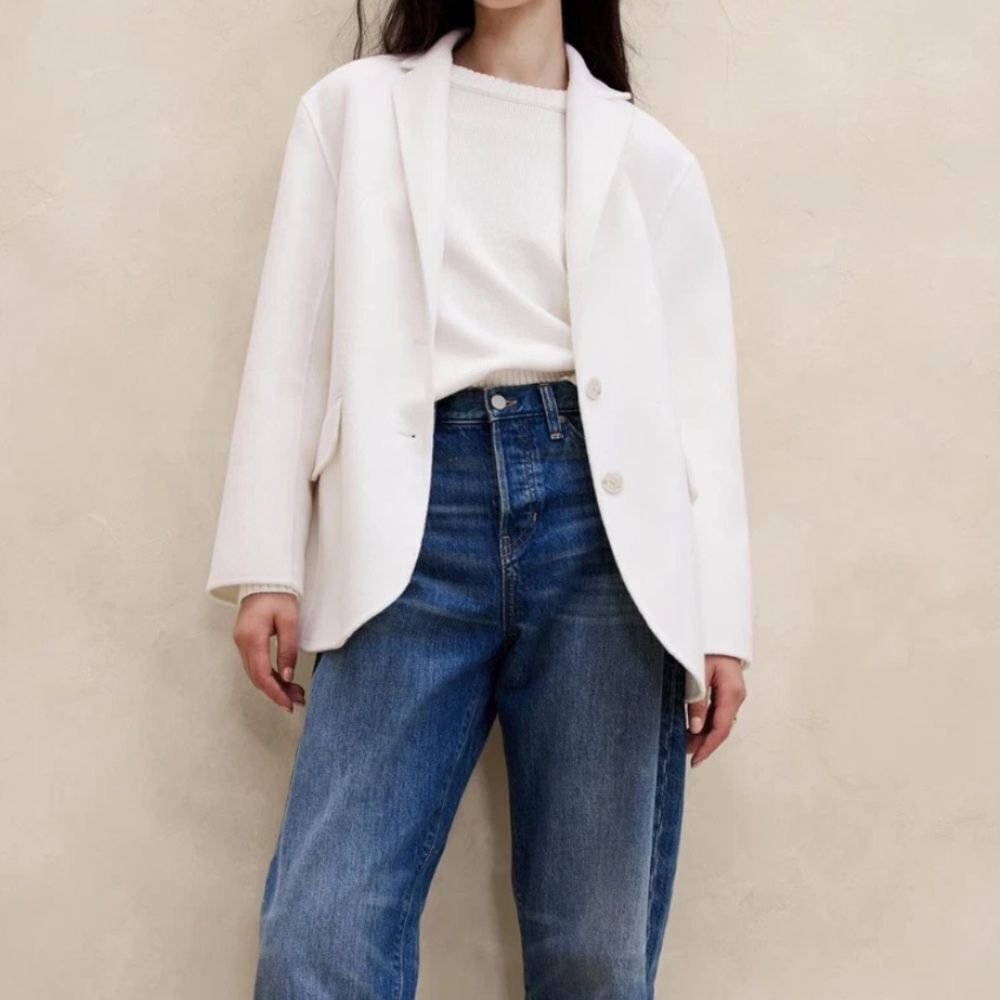 Banana Republic S Nelli Oversized Double-Faced Blazer Read Info